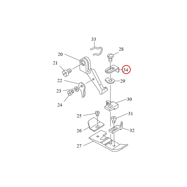 131-49208 lower knife pressure clamp MO6700, MO39006