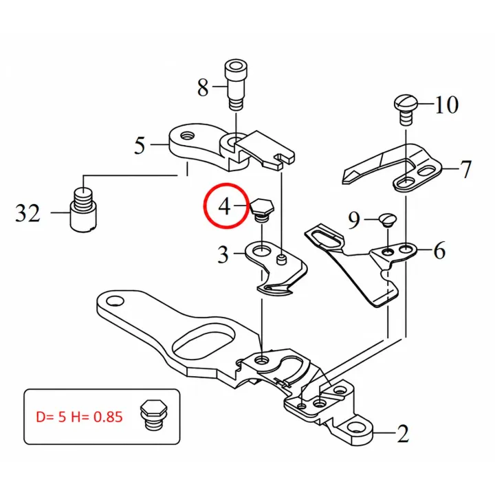 132-12501 presser bar bushing | SZWALMASZ Maciej Gajda | sewing machines